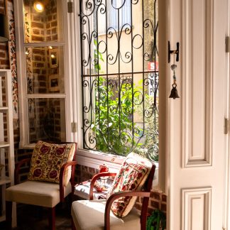 Wrought Iron Shelving Unit II — Woven Brass & Wrought Iron