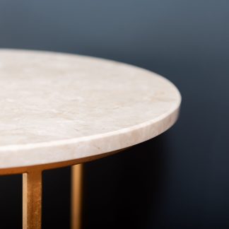 Woven Brass Side Table II — Woven Brass & Wrought Iron