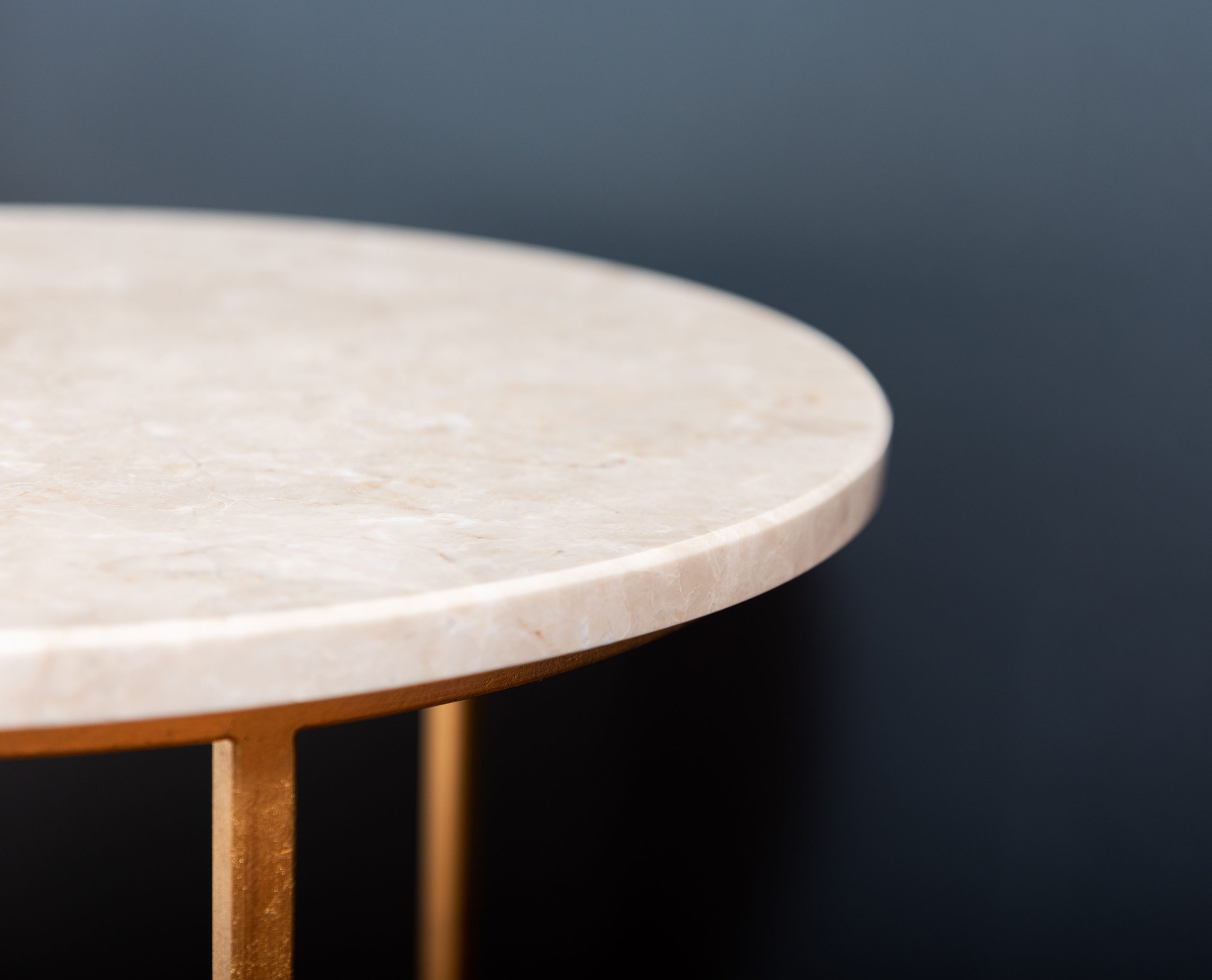 Woven Brass Side Table II — Woven Brass & Wrought Iron